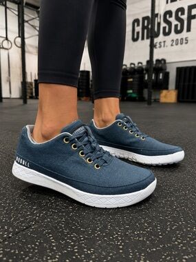 NOBULL Canvas Trainer Sneakers Navy/Charcoal Women’s 6 CrossFit Gym